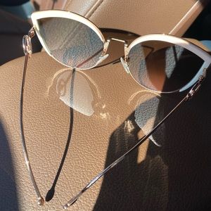 Fendi 58mm Metal Butterfly Sunglasses- rose gold